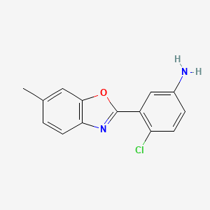 4-Chloro-3-(6-methyl-1,3-benzoxazol-2-yl)aniline