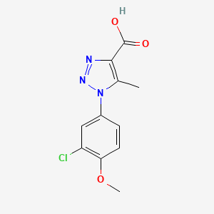 molecular formula C11H10ClN3O3 B3024646 1-(3-chloro-4-methoxyphenyl)-5-methyl-1H-1,2,3-triazole-4-carboxylic acid CAS No. 932976-16-4