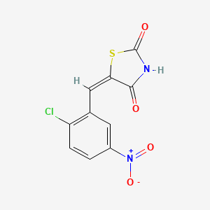 molecular formula C10H5ClN2O4S B3024650 (5E)-5-(2-chloro-5-nitrobenzylidene)-1,3-thiazolidine-2,4-dione CAS No. 312608-20-1