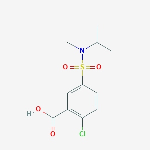 molecular formula C11H14ClNO4S B3024652 2-Chloro-5-{[isopropyl(methyl)amino]sulfonyl}benzoic acid CAS No. 92316-53-5
