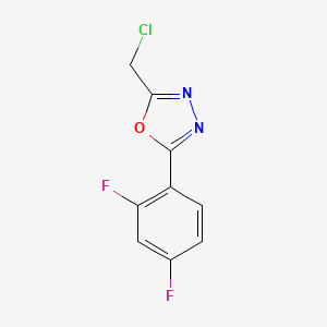molecular formula C9H5ClF2N2O B3024669 2-(Chloromethyl)-5-(2,4-difluorophenyl)-1,3,4-oxadiazole CAS No. 937633-19-7
