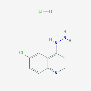 molecular formula C9H9Cl2N3 B3024707 6-氯-4-肼基喹啉盐酸盐 CAS No. 1171478-51-5