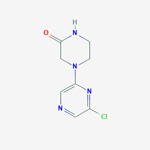 molecular formula C8H9ClN4O B3024708 4-(6-Chloropyrazin-2-yl)piperazin-2-one CAS No. 61655-86-5