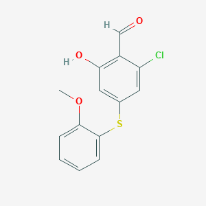 2-Chloro-6-hydroxy-4-(2-methoxyphenylthio)benzaldehyde
