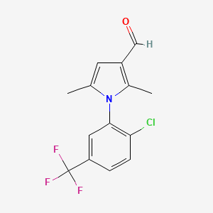 molecular formula C14H11ClF3NO B3024731 1-(2-Chloro-5-trifluoromethyl-phenyl)-2,5-dimethyl-1H-pyrrole-3-carbaldehyde CAS No. 327085-05-2