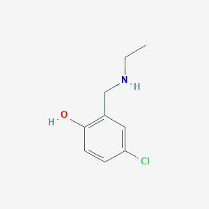molecular formula C9H12ClNO B3024733 4-氯-2-[(乙氨基)甲基]苯酚 CAS No. 1016500-71-2