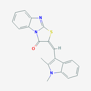 molecular formula C20H15N3OS B302474 2-[(1,2-dimethyl-1H-indol-3-yl)methylene][1,3]thiazolo[3,2-a]benzimidazol-3(2H)-one 