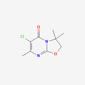 molecular formula C9H11ClN2O2 B3024753 6-chloro-3,3,7-trimethyl-2H-[1,3]oxazolo[3,2-a]pyrimidin-5-one CAS No. 34112-90-8