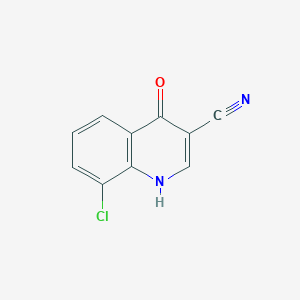 molecular formula C10H5ClN2O B3024798 8-Chloro-4-oxo-1,4-dihydroquinoline-3-carbonitrile CAS No. 61338-25-8