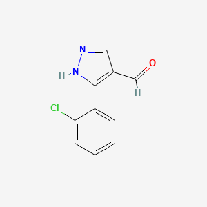 molecular formula C10H7ClN2O B3024801 5-(2-chlorophenyl)-1H-pyrazole-4-carbaldehyde CAS No. 199682-74-1