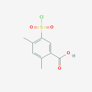 molecular formula C9H9ClO4S B3024831 5-(Chlorosulfonyl)-2,4-dimethylbenzoic acid CAS No. 313346-23-5