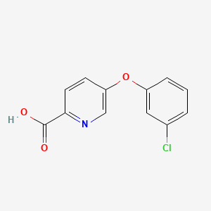 molecular formula C12H8ClNO3 B3024832 5-(间氯苯氧基)吡啶-2-甲酸 CAS No. 72133-34-7