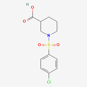 molecular formula C12H14ClNO4S B3024851 1-[(4-氯苯基)磺酰基]哌啶-3-羧酸 CAS No. 321970-56-3