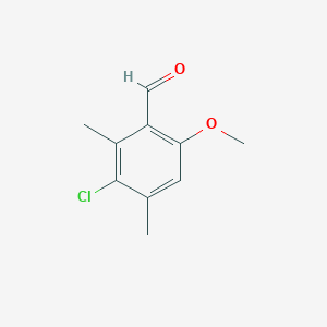 molecular formula C10H11ClO2 B3024862 3-氯-6-甲氧基-2,4-二甲基苯甲醛 CAS No. 88174-46-3