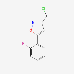 molecular formula C10H7ClFNO B3024877 3-(Chloromethyl)-5-(2-fluorophenyl)isoxazole CAS No. 753479-56-0