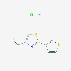 4-(Chloromethyl)-2-thien-3-yl-1,3-thiazole hydrochloride
