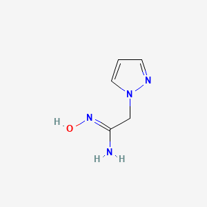 molecular formula C5H8N4O B3024892 N'-hydroxy-2-(1H-pyrazol-1-yl)ethanimidamide CAS No. 1158119-05-1
