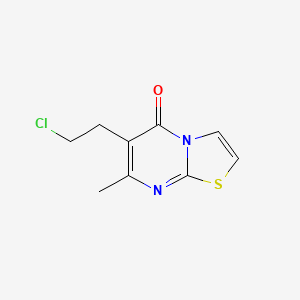 molecular formula C9H9ClN2OS B3024901 6-(2-chloroethyl)-7-methyl-5H-thiazolo[3,2-a]pyrimidin-5-one CAS No. 86488-00-8