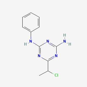 molecular formula C11H12ClN5 B3024902 6-(1-氯乙基)-N-苯基-1,3,5-三嗪-2,4-二胺 CAS No. 99860-35-2