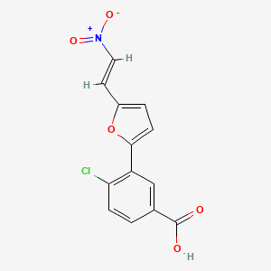 molecular formula C13H8ClNO5 B3024904 4-Chloro-3-(5-[(e)-2-nitrovinyl]-2-furyl)benzoic acid CAS No. 359618-41-0