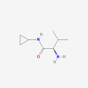 molecular formula C8H16N2O B3024917 (2S)-2-氨基-N-环丙基-3-甲基丁酰胺 CAS No. 214139-86-3