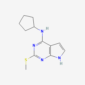 N-cyclopentyl-2-methylsulfanyl-7H-pyrrolo[2,3-d]pyrimidin-4-amine
