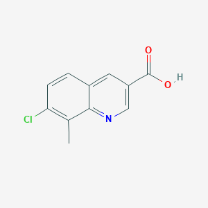 molecular formula C11H8ClNO2 B3024973 7-氯-8-甲基喹啉-3-羧酸 CAS No. 948290-52-6