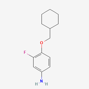 molecular formula C13H18FNO B3024974 4-(环己基甲氧基)-3-氟苯胺 CAS No. 937598-45-3