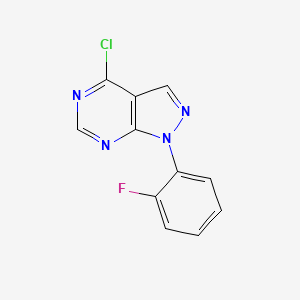 molecular formula C11H6ClFN4 B3024978 4-Chloro-1-(2-fluorophenyl)-1H-pyrazolo[3,4-D]pyrimidine CAS No. 630107-83-4
