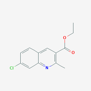 molecular formula C13H12ClNO2 B3024979 7-氯-2-甲基喹啉-3-羧酸乙酯 CAS No. 733719-74-9