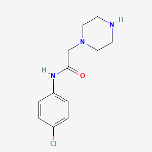 molecular formula C12H16ClN3O B3024981 N-(4-chlorophenyl)-2-(piperazin-1-yl)acetamide CAS No. 54257-79-3