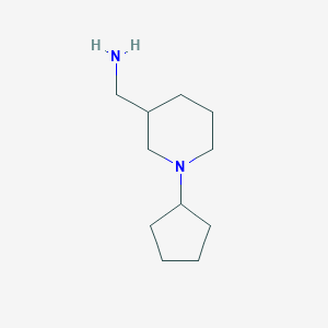 molecular formula C11H24Cl2N2 B3024983 [(1-环戊基哌啶-3-基)甲基]胺 CAS No. 883521-63-9