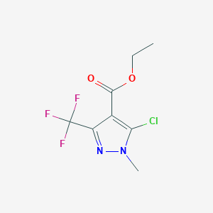molecular formula C8H8ClF3N2O2 B3024984 5-Chloro-1-methyl-3-trifluoromethyl-1H-pyrazole-4-carboxylic acid ethyl ester CAS No. 155377-06-3