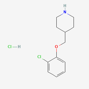 molecular formula C12H17Cl2NO B3024986 4-[(2-氯苯氧基)甲基]哌啶盐酸盐 CAS No. 614731-37-2