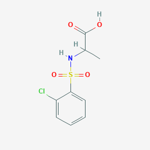 molecular formula C9H10ClNO4S B3024987 2-{[(2-氯苯基)磺酰基]氨基}丙酸 CAS No. 250714-73-9