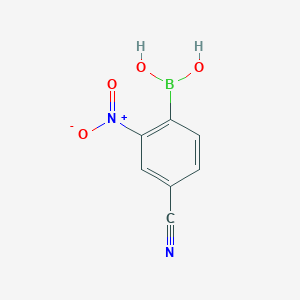 molecular formula C7H5BN2O4 B3024996 4-氰基-2-硝基苯硼酸 CAS No. 850568-46-6