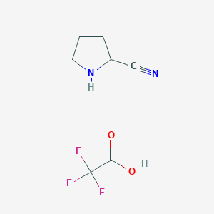 molecular formula C7H9F3N2O2 B3024997 吡咯烷-2-腈 2,2,2-三氟乙酸盐 CAS No. 1523606-34-9