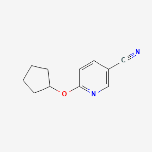 molecular formula C11H12N2O B3025001 5-Cyano-2-cyclopentyloxypyridine CAS No. 942938-37-6