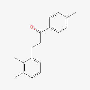 molecular formula C18H20O B3025007 3-(2,3-二甲苯基)-4'-甲基丙基苯甲酮 CAS No. 898769-00-1