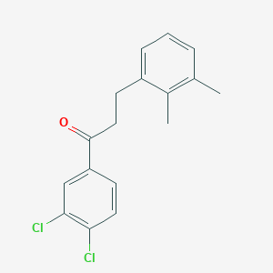 molecular formula C17H16Cl2O B3025010 3',4'-二氯-3-(2,3-二甲苯基)丙酮 CAS No. 898793-29-8
