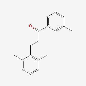 molecular formula C18H20O B3025011 3-(2,6-Dimethylphenyl)-3'-methylpropiophenone CAS No. 898754-28-4