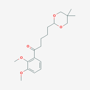 2',3'-Dimethoxy-5-(5,5-dimethyl-1,3-dioxan-2-YL)valerophenone