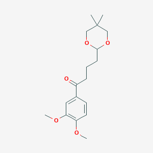 3',4'-Dimethoxy-4-(5,5-dimethyl-1,3-dioxan-2-YL)butyrophenone