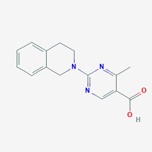 molecular formula C15H15N3O2 B3025034 2-(3,4-二氢异喹啉-2(1H)-基)-4-甲基嘧啶-5-羧酸 CAS No. 1017485-42-5