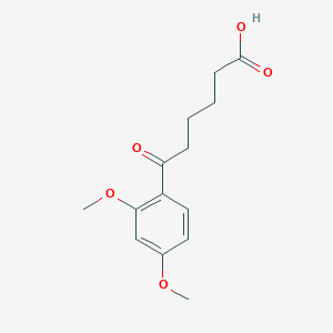 molecular formula C14H18O5 B3025045 6-(2,4-Dimethoxyphenyl)-6-oxohexanoic acid CAS No. 898792-37-5