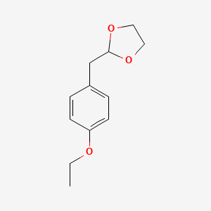 molecular formula C12H16O3 B3025052 4-(1,3-Dioxolan-2-ylmethyl)-1-ethoxybenzene CAS No. 898759-48-3