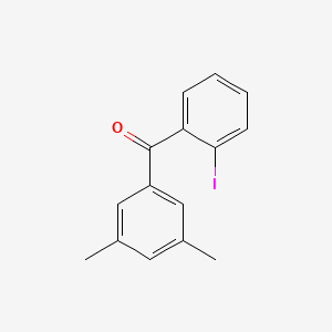 molecular formula C15H13IO B3025063 3,5-二甲基-2'-碘代苯甲酮 CAS No. 951884-33-6