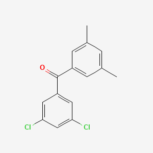 molecular formula C15H12Cl2O B3025065 3,5-Dichloro-3',5'-dimethylbenzophenone CAS No. 951884-39-2