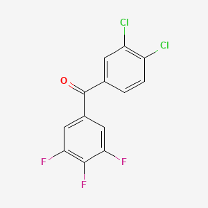 molecular formula C13H5Cl2F3O B3025081 3,4-Dichloro-3',4',5'-trifluorobenzophenone CAS No. 951888-63-4