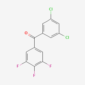 molecular formula C13H5Cl2F3O B3025082 3,5-Dichloro-3',4',5'-trifluorobenzophenone CAS No. 951888-67-8